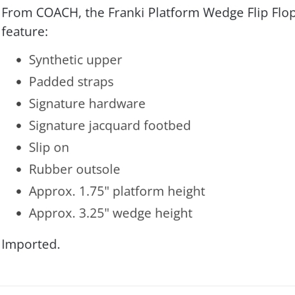 Coach Franki Pink Leather Wedge Flip-Flops Retro Sandals Y2K NEW Size 8 - Picture 2 of 16